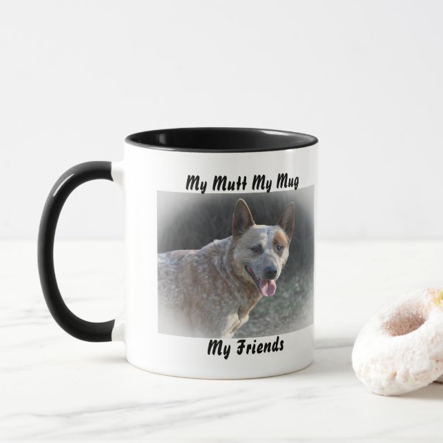 Taza Mi Mutt Mi Mug Mis Amigos. (Con donut)