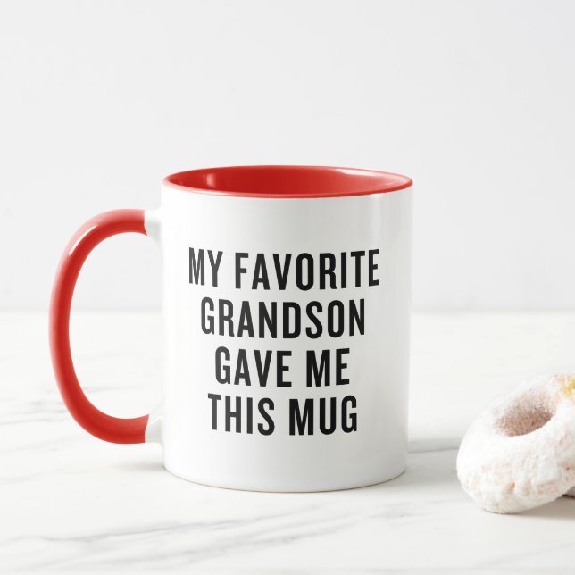 Taza Mi Nieto Favorito Me Dio Esta Mug Graciosa (Con donut)