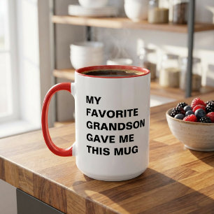 Taza Mi Nieto Favorito Me Dio Esta Mug Graciosa