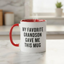 Taza Mi Nieto Favorito Me Dio Esta Mug Graciosa