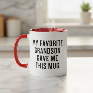 Taza Mi Nieto Favorito Me Dio Esta Mug Graciosa