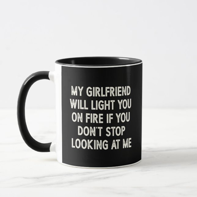 Taza Mi novia te prenderá fuego (Izquierda)