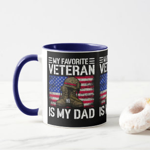 Taza Mi papá es mi veterano favorito Regalo para el Día