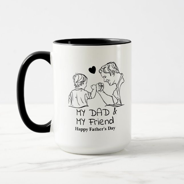 Taza Mi papá y mi amigo me alegran el día del padre (Izquierda)