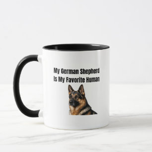 Taza Mi pastor alemán es mi humano favorito