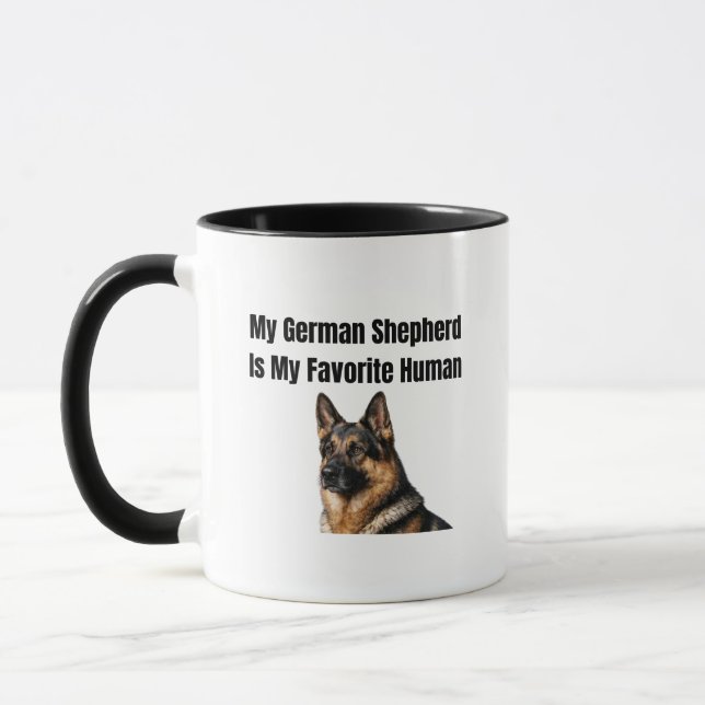 Taza Mi pastor alemán es mi humano favorito (Izquierda)