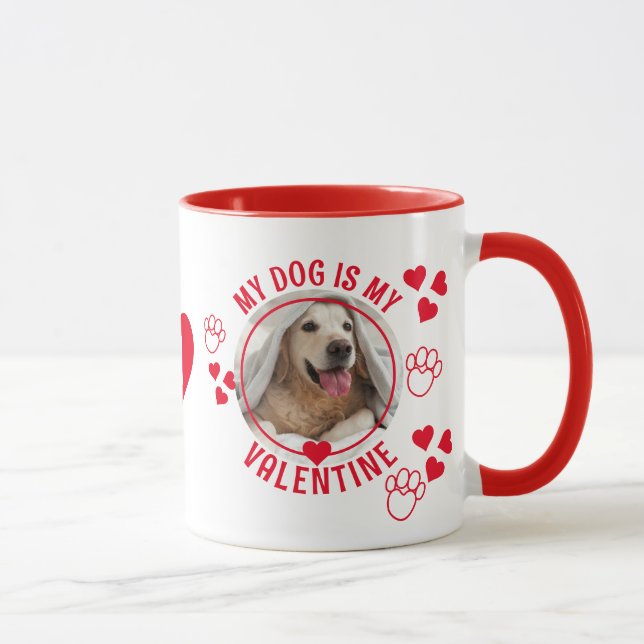 Taza MI PERRO ES MI Monograma DE Fotos DE VALENTINE (Derecha)
