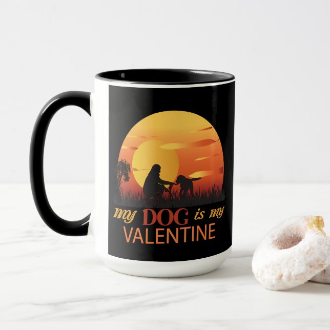 Taza Mi Perro Es Mi Valentín (Con donut)