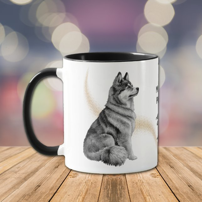 Taza Mi persona favorita es un perro Husky siberiano (Subido por el creador)