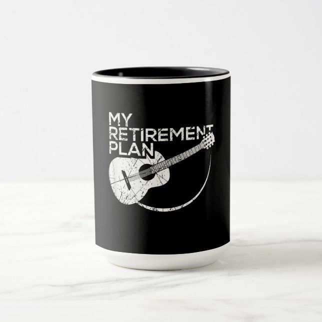 Taza Mi plan de retiro Músicos divertidos de guitarra (Centro)