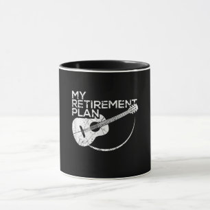 Taza Mi plan de retiro Músicos divertidos de guitarra