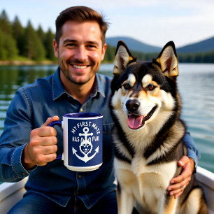 Taza Mi primer oficial tiene pelo Husky Perro Embarcaci