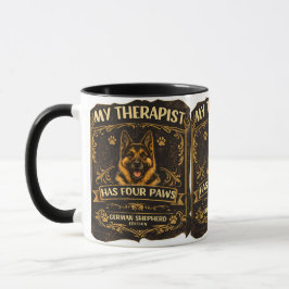 Taza Mi Terapeuta Tiene Cuatro Patas Pastor Alemán