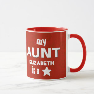 Taza Mi TÍA es un blanco rojo de encargo del nombre V10