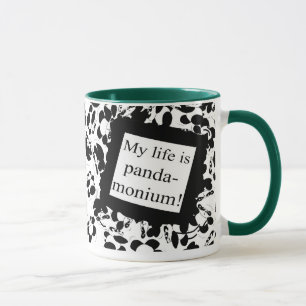 Taza Mi vida es panda-monium