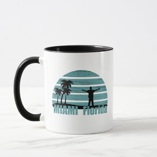 Taza Miami beach Florida vintage (Izquierda)