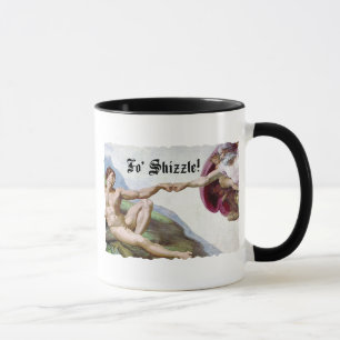 Taza Michelangelo Creación Del Hombre Choque de Puños F