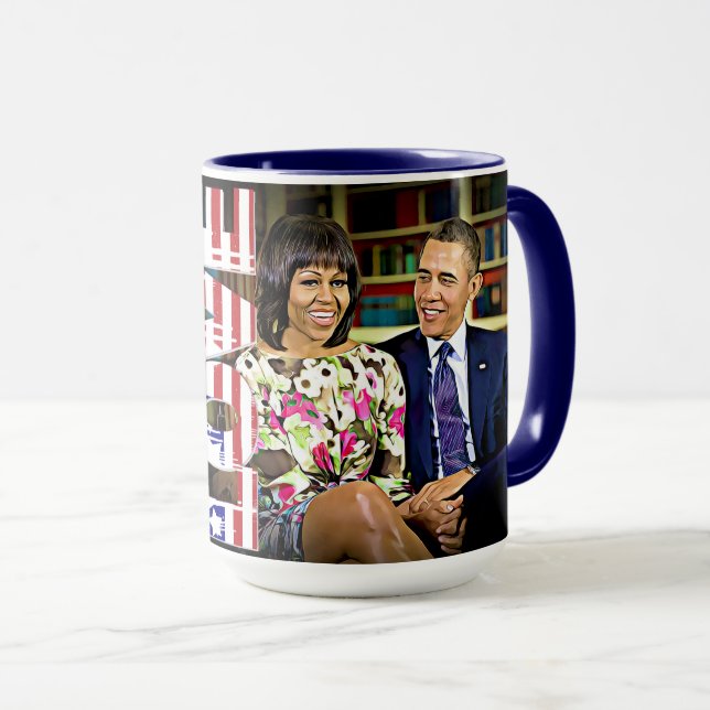 Taza Michelle y Barack Obama ya hicieron América grande (Anverso derecho)