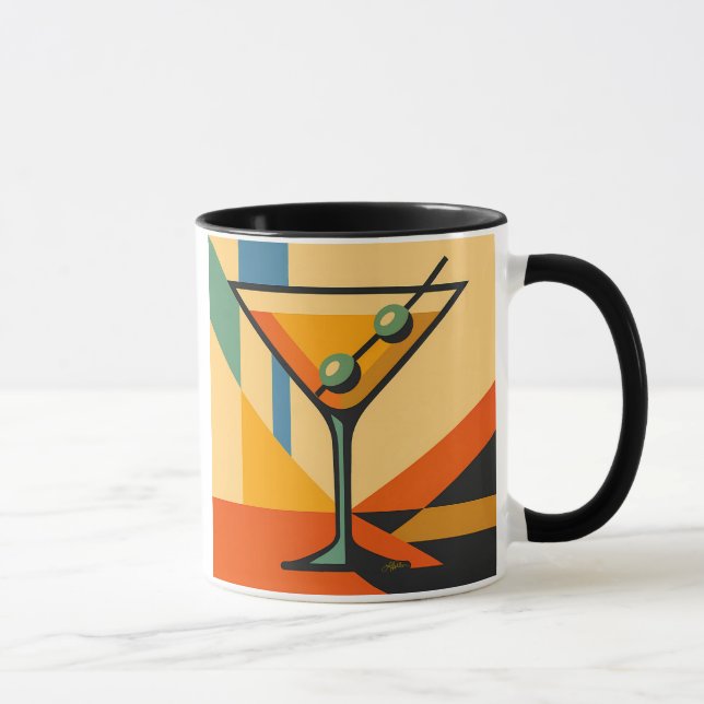 Taza Mid Century Modern Sunrise Bauhaus Martini (Derecha)