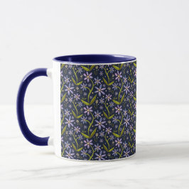 Taza Midnight | Dancing Daisies Watercolor