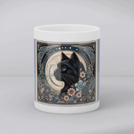 Taza Midnight Muse in a Petaled Moon Frame