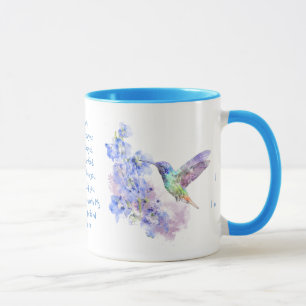 Taza Miedo No, Isaiah Scripting Dragonfly acuarela