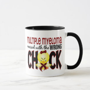 Taza Mieloma múltiple ensuciado con el polluelo