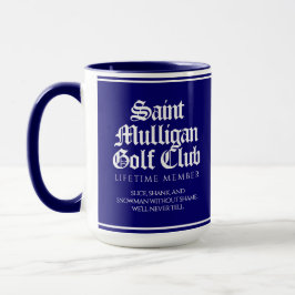 Taza Miembro del Club de Golf Funny Saint Mulligan de p
