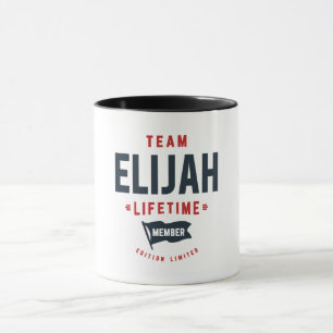 Taza Miembro del Equipo Elijah Lifetime Nombre Funny El