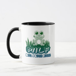 Taza Milf Man I love Frogs Funny Typography Cute Frog