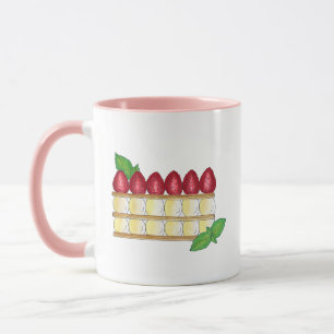 Taza Mille Feuille Francés Puff Pastry Raspberries