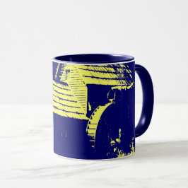 Taza Millo de mabra azul amarillo y marina