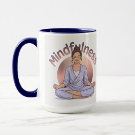Taza Mindfulness Meditation Mug Navy Blue Combo