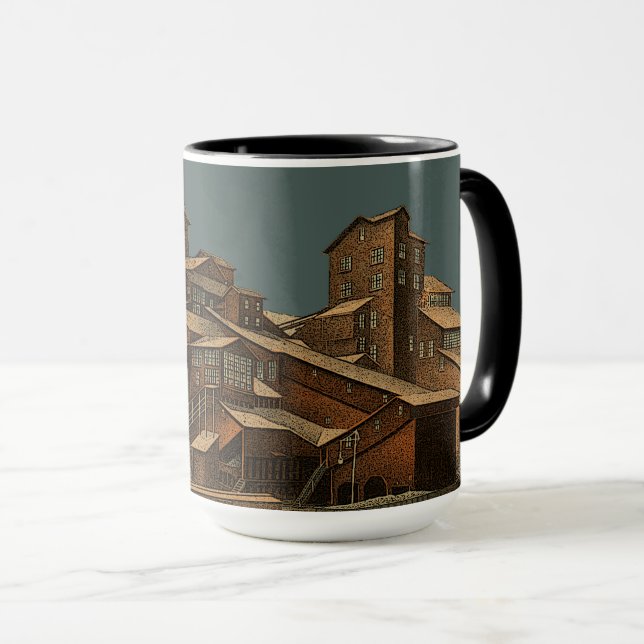 Taza Minería de carbón de antracita de carbón, arte de  (Anverso derecho)