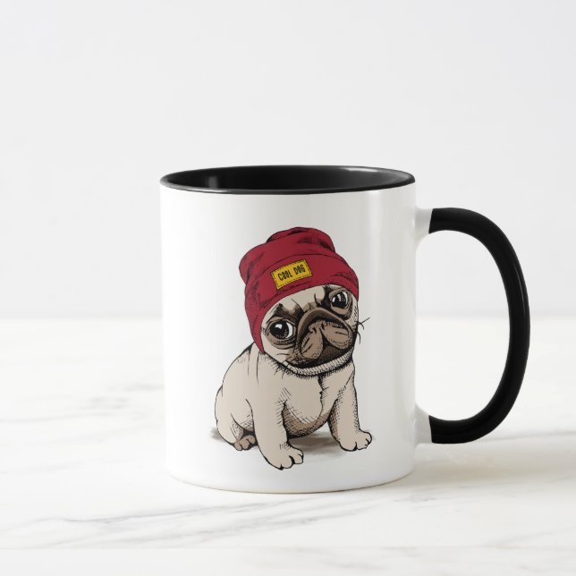 Taza Mini barro amasado del inconformista del perrito (Derecha)