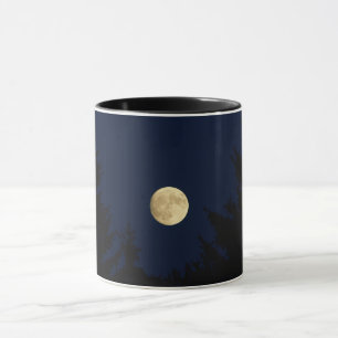 Taza Mini Silueta del Bosque y Luna Mística
