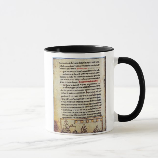 Taza Miniatura inglesa, "Medica", ilustrando un apoth (Derecha)