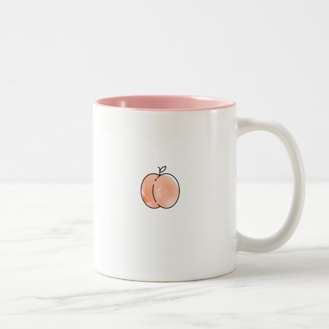 Taza mínima de la fruta rosada del melocotón (Derecha)