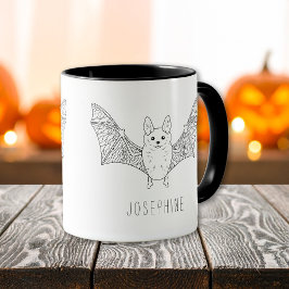 Taza Mínima Línea De Murales Con Nombre Personalizado H
