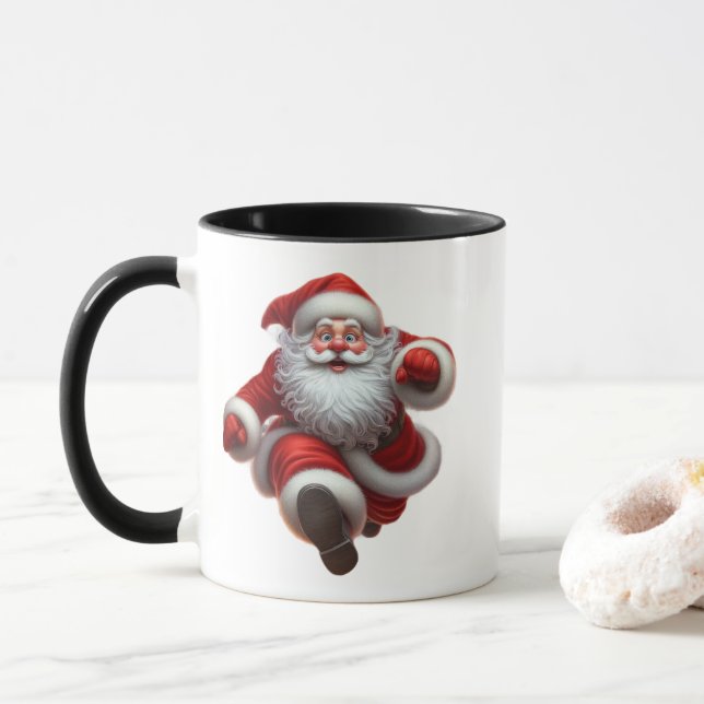 Taza Minimal Christmas Mug | Line Art Tree | KaliraArts (Con donut)