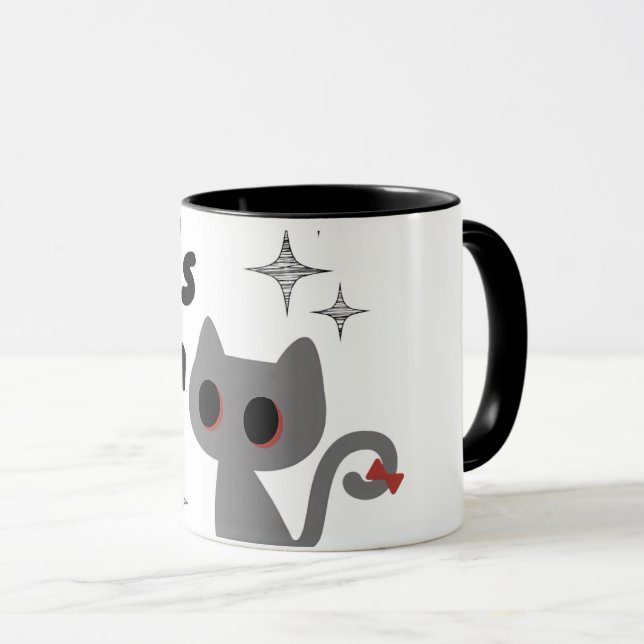 Taza  Minimal Cute Cat It’s a  (Anverso derecho)
