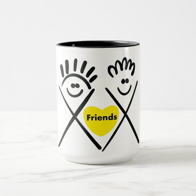 Taza Minimal Friends – Line Art  (Centro)