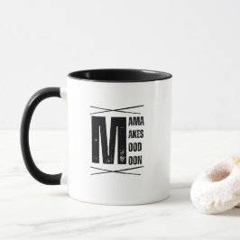 Taza Minimal Mama Mood Moon Bear Design