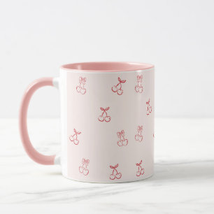 Taza Minimalismo de contorno de cereza