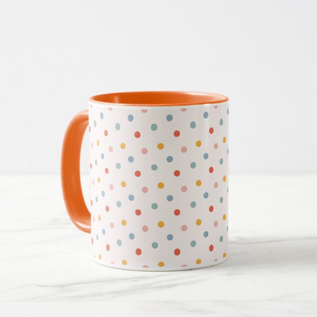 Taza Minimalist Abstract Tiny Spots Pastel Earth Tones  (Anverso izquierdo)