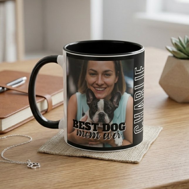 Taza Minimalist Besties Photo and Names Design (Subido por el creador)