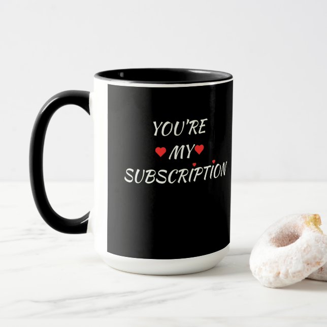 Taza Minimalist Black & White Valentin's Mug (Con donut)