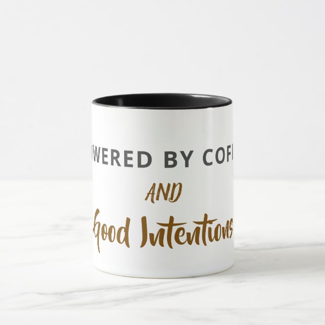Taza Minimalist Coffee Quote Postcard | Funny Good Inte (Centro)