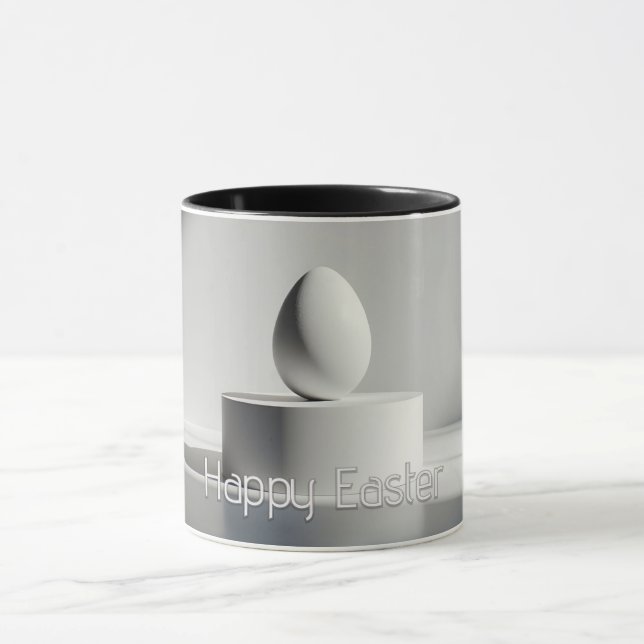 Taza Minimalist Easter Egg on Modern Pedestal (Centro)