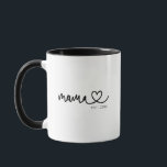 Taza Minimalist Editable Color Custom Mama Est<br><div class="desc">Minimalist Editable Color Custom Mama Est.</div>